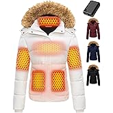 Wulcea Graphene Heated Jacket For Women 12V 18400mAh Fast Charge With Large Capacity