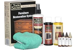 Trade Secret Complete Wood Furniture & Floor Restoration Kit - Scratch Repair and Polish System for Light and Dark Surfaces with Microfiber Cloth