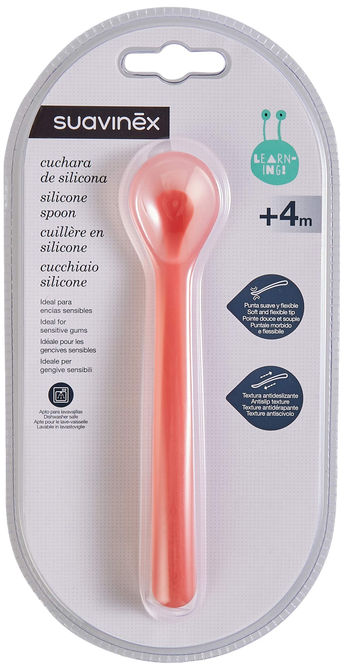 Suavinex Soft Silicone Spoon, Fluorescent Blue