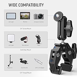 NEEWER Super Clamp with 3" Dual Ballhead Magic