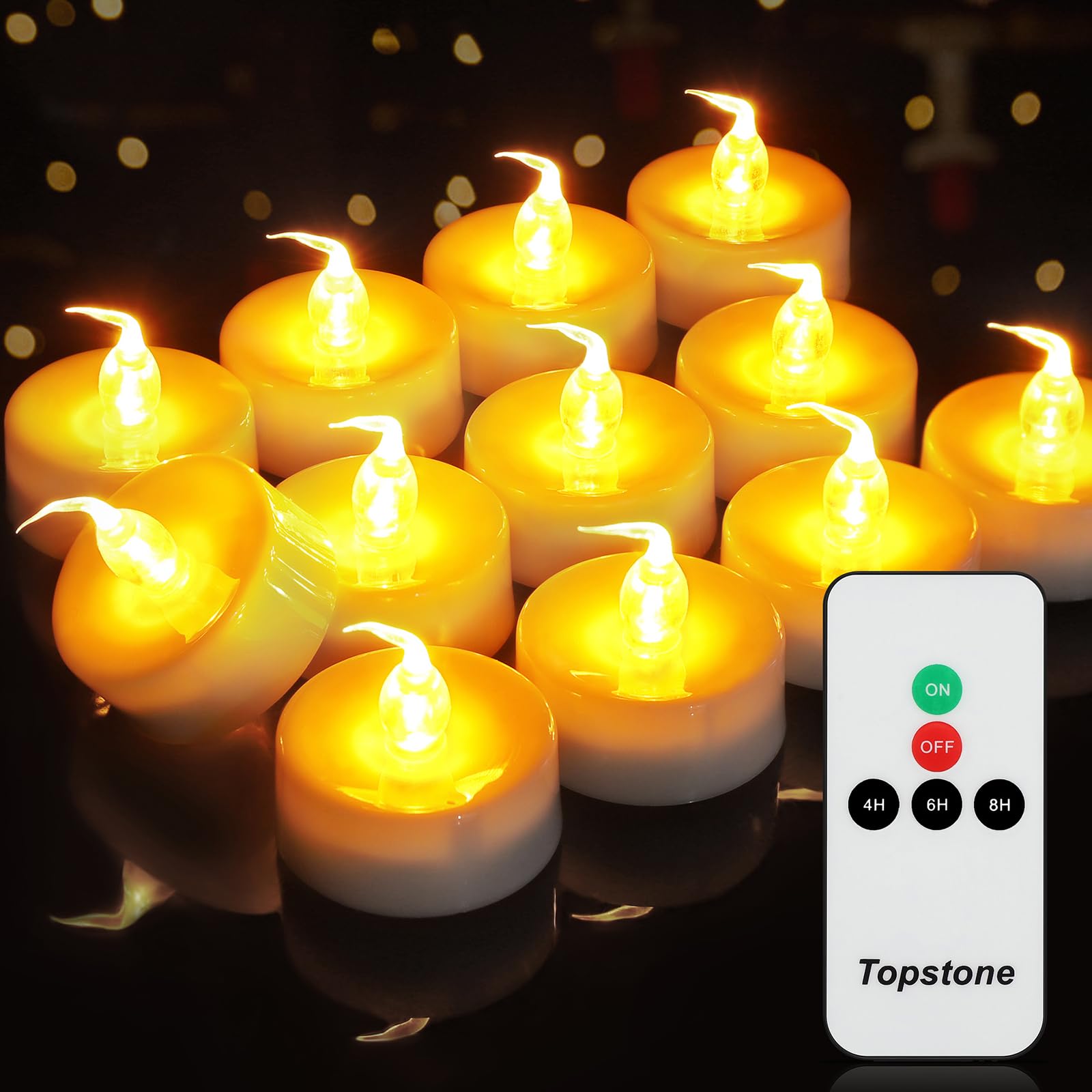 Photo 1 of MISSING REMOTE AND CANDLE BATTERIES NEED TO BE CHANGED ----------------------------------------------------Topstone CR2450 Battery Operated Candles,Flickering Flameless Candles with Warm Yellow Light,Remote Control Candles,Timer Candles,Decorative Candles