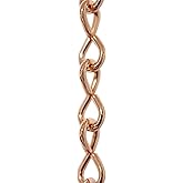 RCH Hardware CH-S50-16-CO-10 Steel Basket Chain, Copper (10 Feet)