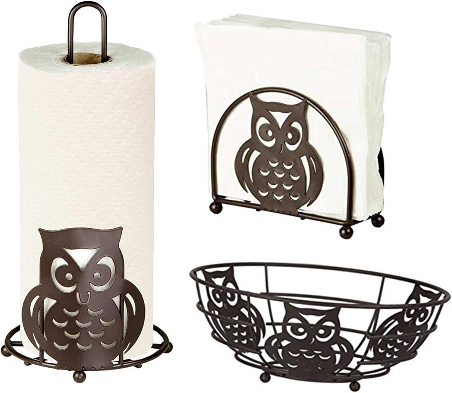 Amazon Com Deluxe Owl Collection 3pc Kitchen Table Decor Set