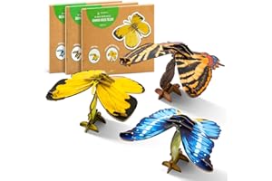 MAKEBUG Preschool Toys Eco-Friendly Science Kits & STEM Projects, 3D Paper Puzzle for Kids 7+, Ideal for Homeschooling Supplies, Early Development Tools-Butterfly Series…
