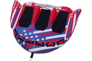 ZOOMBROS Towable Tubes for Boating 2-3 Person, Water Tubes for Boats to Pull, Safety Inflatable Boat Tubes and Towables, Water Sport Towables with Drainage, Quick Connector and Wings