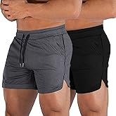 EVERWORTH Men's Athletic Shorts Gym Workout Short Shorts Casual Shorts Running Bodybuilding 5 Inch Inseam Shorts