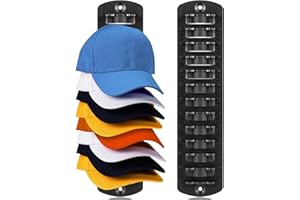 Dntorx Hat Organizer for Baseball Caps, 1 Pack Hat Rack for Wall Strong Adhesive Hat Hanger Hat Hooks Stand Organizer Storage Holder Display for Door Closet Bedroom