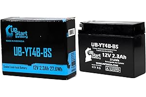 UPSTART BATTERY Replacement for 2015 Yamaha TTR110E 110CC Factory Activated, Maintenance Free, Motorcycle Battery - 12V, 2.3Ah, UB-YT4B-BS