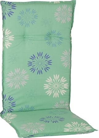 Beo Sitzkissen Gartenstuhlauflage Hochlehner Serie Barcelona M801 Pusteblume grün 118 cm x Breite 50 cm x Dicke ca. 6 cm