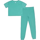 Fruit of the Loom girls Relaxing Comfort Loose Fit 2-piece Pajama Set
