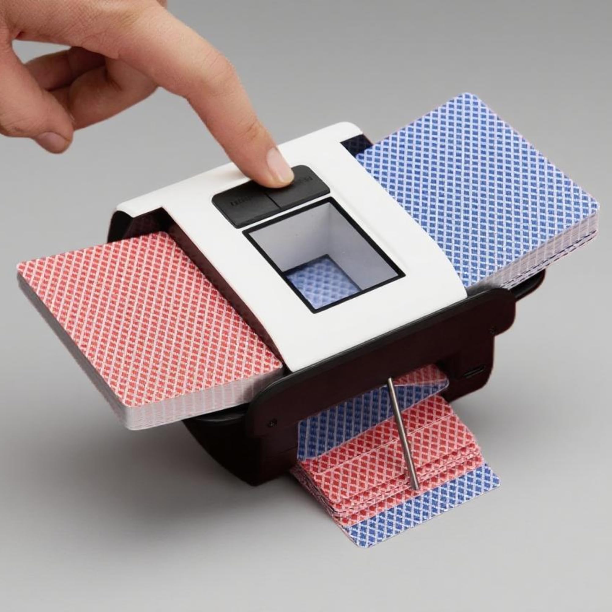 CUIYKAI Automatic Card Shuffler 2 Deck, Electric Shuffling Machine for 1-2 Decks, Recharge Shuffler Machine for Poker, UNO, Blackjack, Texas Hold'em