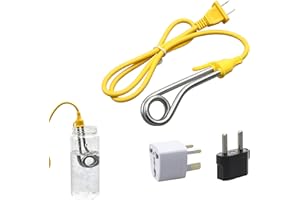 HOLEPU Immersion Heater, Immersion Cup Water Heater 120V-300W, 240V-600W, for Portable Electric Water Heater Suitable for Coffee/Tea/Soup