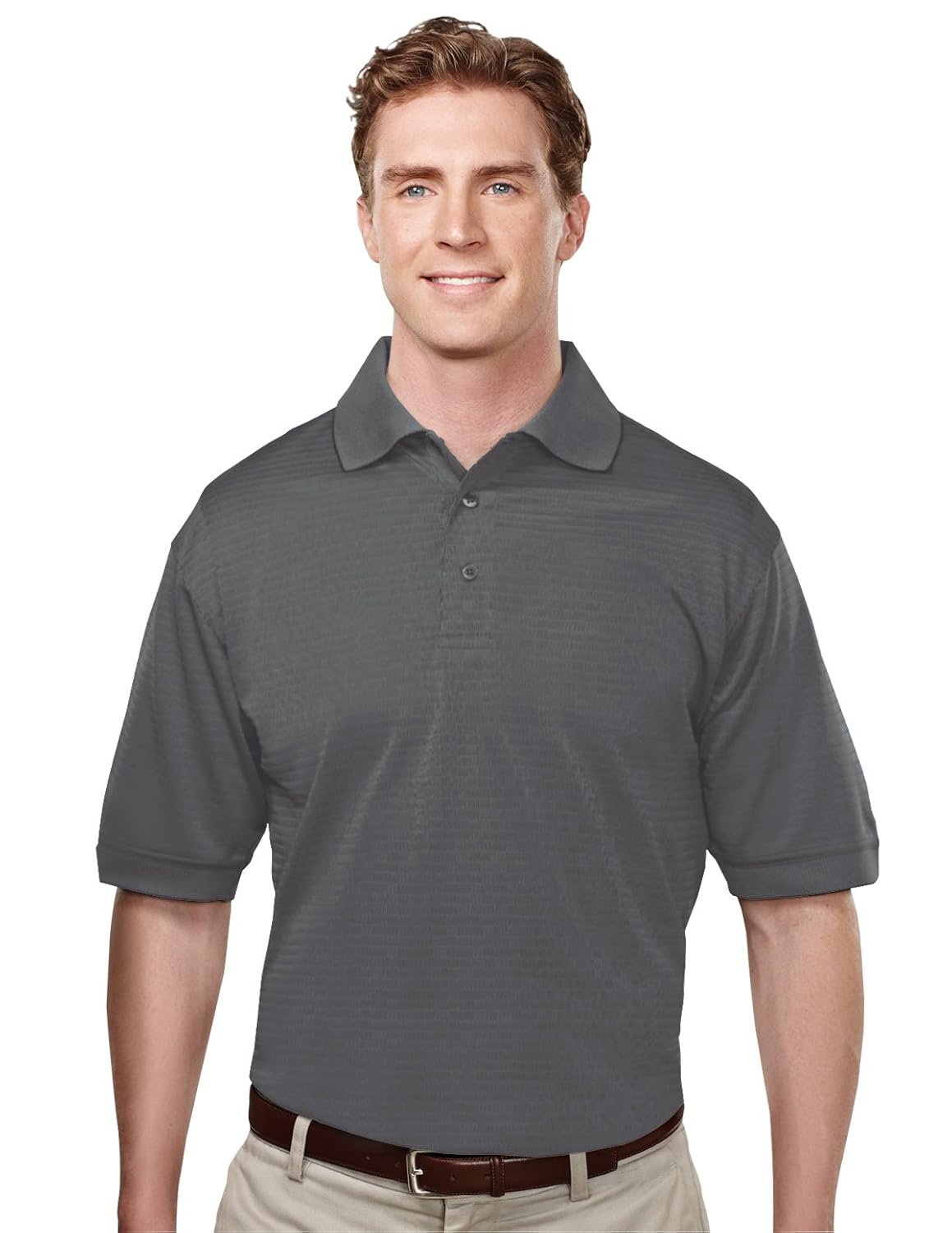 Amazon.com: Big Mens 100% Microfiber Polyester Golf Polo Shirt with Basket Pattern: Clothing