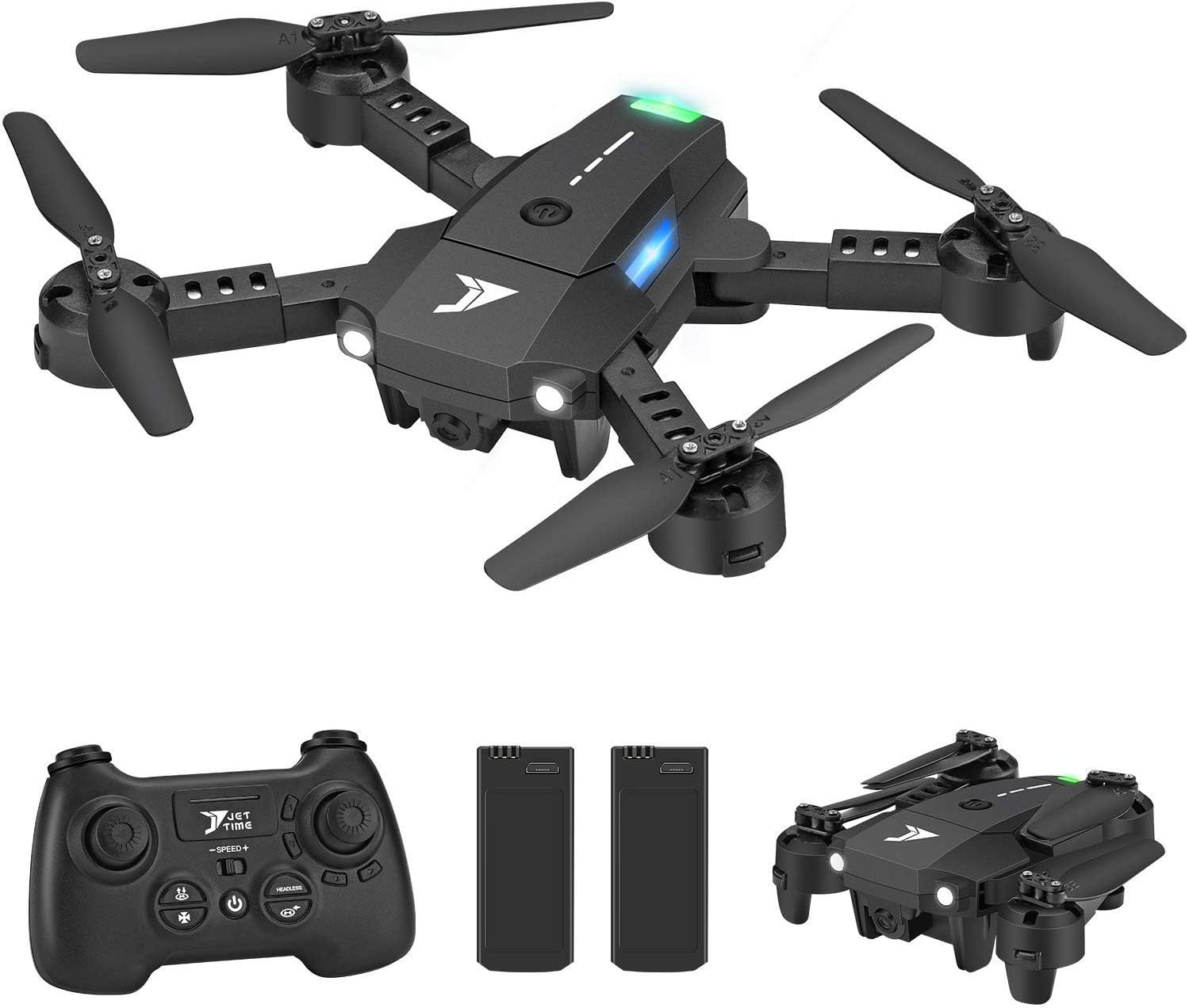 Jettime JT63 Mini Foldable Drones for Kids and Beginners with Altitude Hold, 3D Flips and Rolls, One Key Take Off, Headless Mode