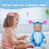 Aolso 14-18 Inch Baby Doll Clothes Hooded Jumpsuit with Coat Hanger (Blue) view 6