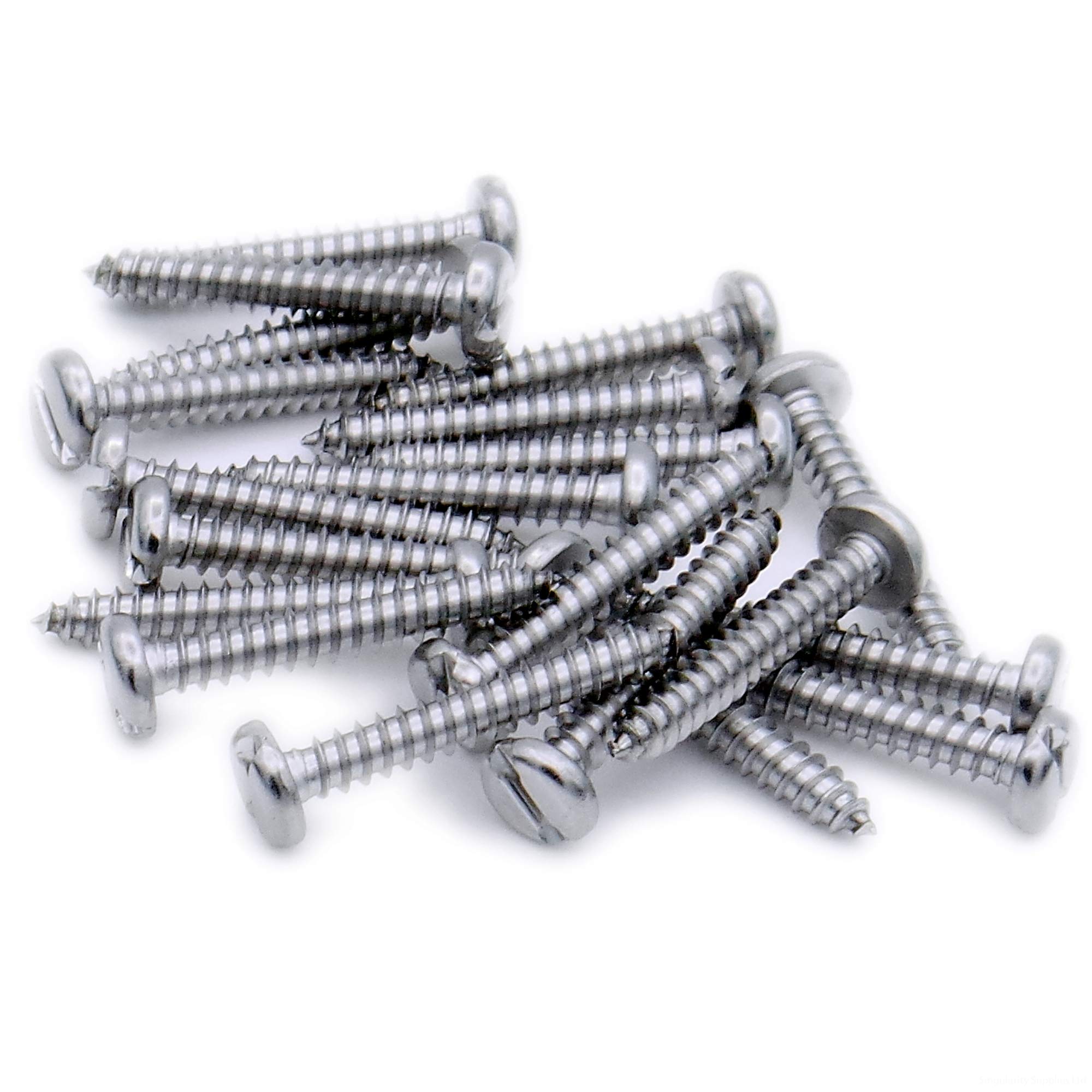 No.7 x 0.25 (3.9mm x 6.5mm) Slot Pan Self-Tapping Screw - Stainless Steel (A2) (Pack of 20)