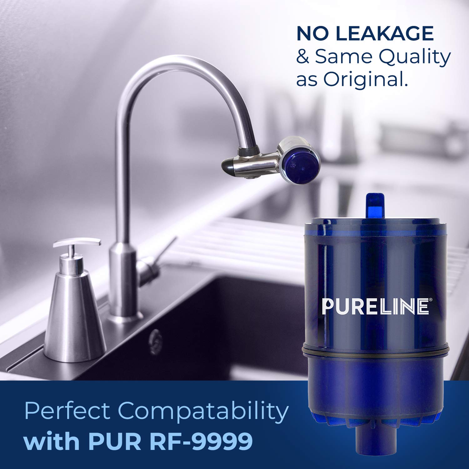 PURELINE RF9999 and RF3375 Water Faucet Replacement Filters. Compatible with PUR RF9999 & RF3375 Water Faucet Filters, PUR Classic, Advanced, and Horizontal Faucet Mounts. (3 Pack): Industrial & Scientific