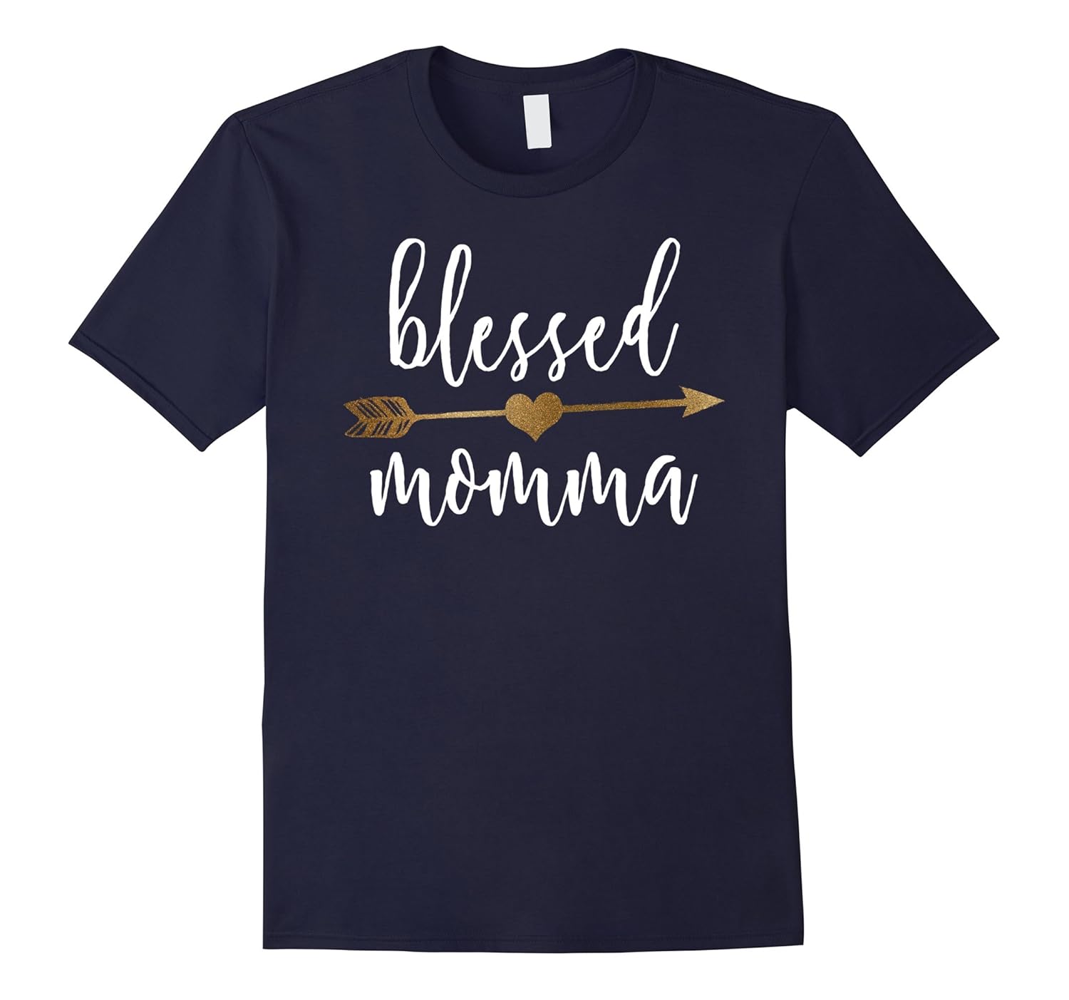 Cute Gold Arrow Blessed Momma Shirt Thanksgiving Shirt-ANZ