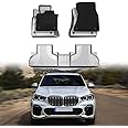 IKABEVEM Upgrade Floor Mats Fit for BMW X5 2014-2018 (F15) 1st & 2nd Carbon Fiber Pattern Floor Liners & Black Fabric Front Carpets, 5-PC All Weather Anti-Slip Waterproof Mats