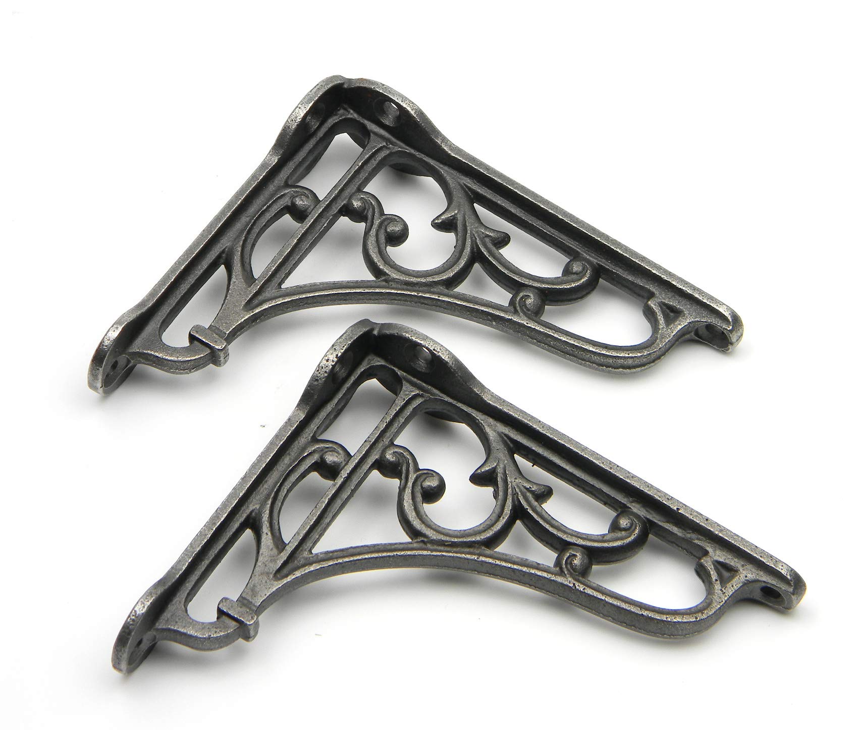 Pair of Cast Iron Heritage Shelf Brackets (100mm x 90mm)