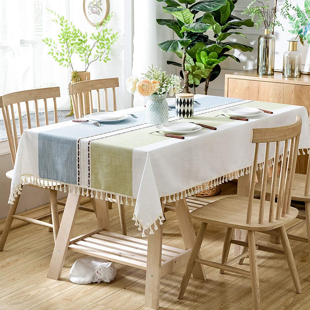 Best blue and green table cloth