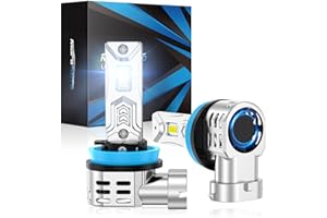 Marsauto H11/H8/H9/H16 LED Headlight Bulbs 50000LM 6500K Cool White - 1200% Brighter, IP68 Waterproof, Plug and Play Halogen 