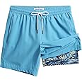 maamgic Mens Swim Trunks with Compression Liner 7 Inch Inseam Mens Bathing Suit Quick Dry Swimming Trunks Swimsuit