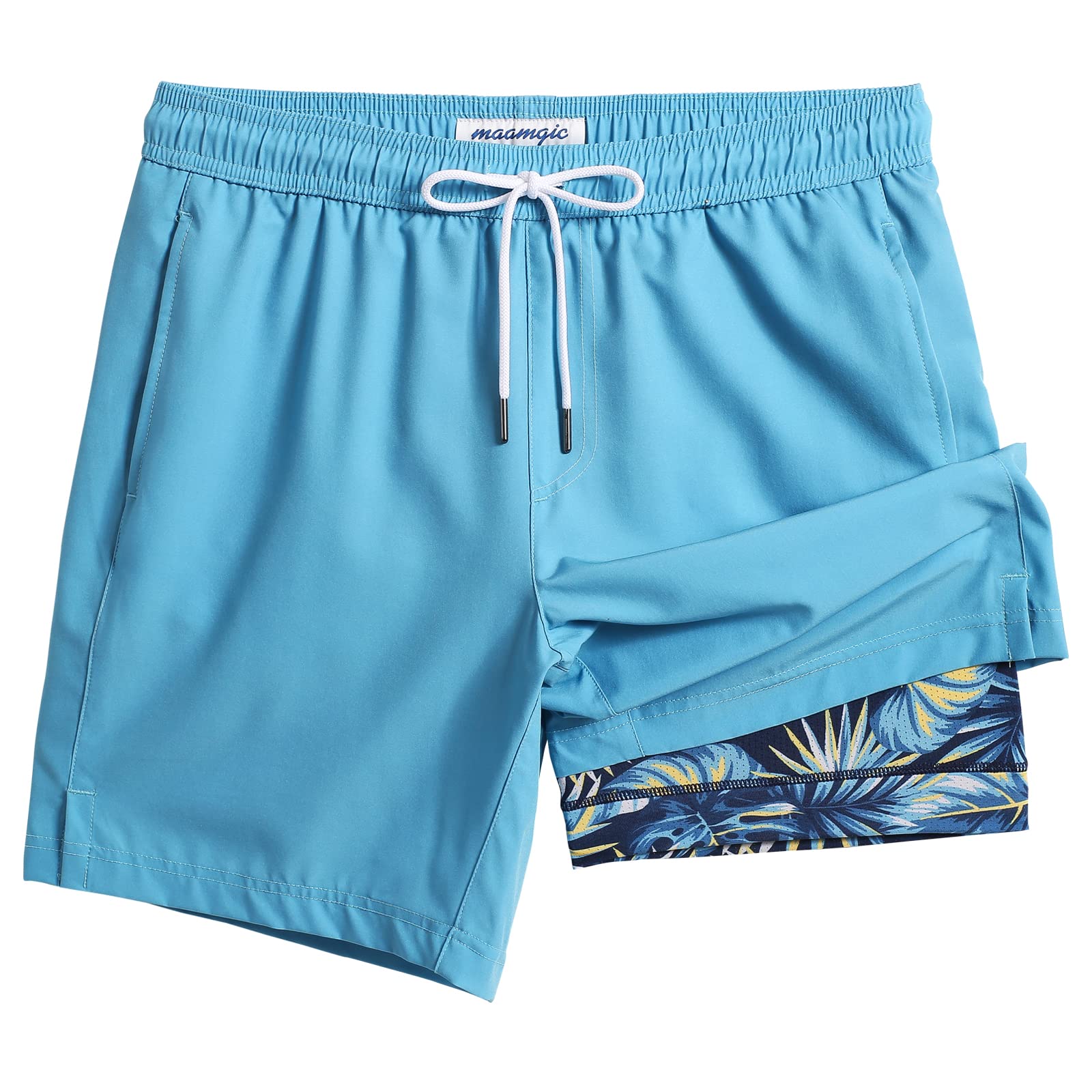 Mua maamgic Mens Swim Trunks with Compression Liner 7 Inch Inseam Mens Bathing Suit Quick Dry Swimming Trunks Swimsuit trên Amazon Mỹ chính hãng 2026 | Fado