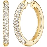 Verniflloga Hoop Earrings for Women’s Hoop Earring Small Thick Hoops Earring Exquisite Diamond Hoops Earrings