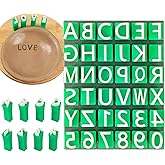 Alphabet Stamps for Clay, Letter Stamps for Polymer Clay, Mini Uppercase Alphabet and Numbers Stamps for Pottery Clay and DIY Craft (1 Set Uppercase Alphabet)