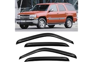 CXDAR Window Rain Guards for 2000 2001 2002 2003 2004 2005 2006 Chevy Tahoe/GMC Yukon, 02-06 Cadillac Escalade Window Vent Visors Shade Wind Deflector