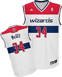Amazon.com : JaVale McGee Jersey: adidas White Replica #34 &hellip;