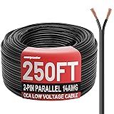 Energeaster Electrical Wire 2 Conductors Black