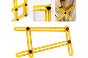 Multi Angle Measuring Ruler, 4-Sided Angle Measurement, Adjustable Floor Tile Glass Woodworking Template Tool