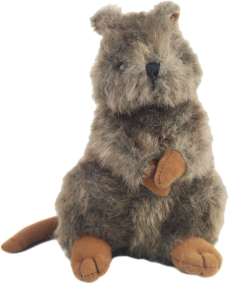 C.A. Australia Quokka Stuffed Animal Plush Toy Standing - Small Brown