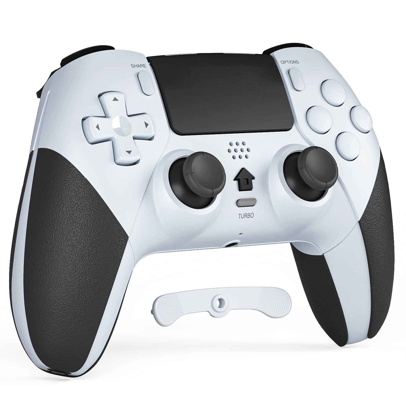 CHEREEKI Wireless Controller for PS4 with 2 Macro Buttons, 3.5mm Audio and Turbo Function, 6-Axis Motion Control, Dual Vibration, Gamepad Joystick for PS-4, Compatible with PS-4, Slim, Pro