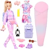 11 Pcs Doll Outdoor Adventure Playset for 11.5" Dolls, Travel Camping Set | Includes Sportswear, Sleeping Casual Wear, Backpack, Telescope, Sunglasses For Outdoor Adventure Play