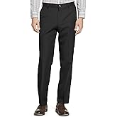 Arrow Mens Flat Front Straight Fit Solid Twill Micro Dress Pant