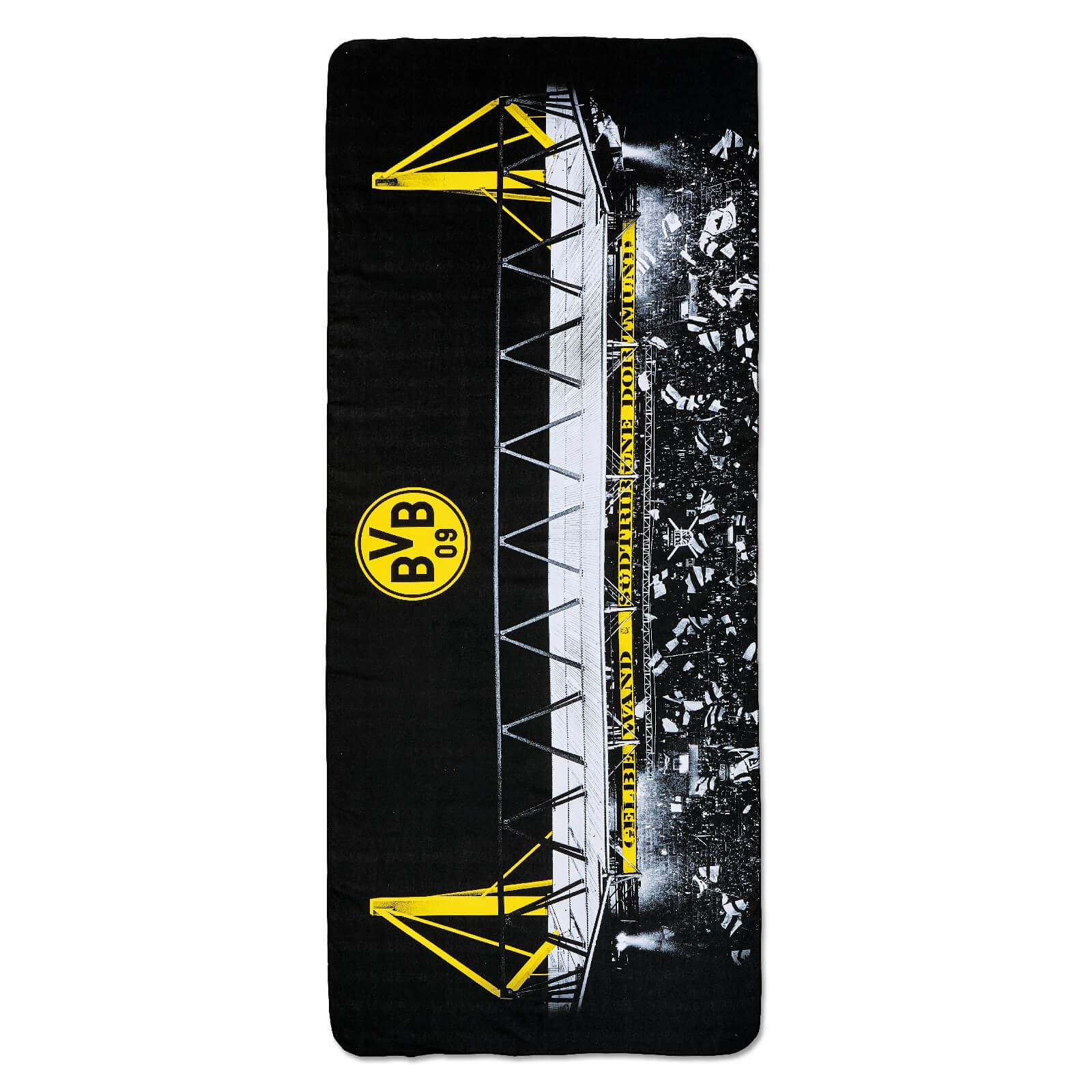 Borussia Dortmund, Microfibre towel, black-yellow, 75x180