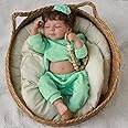 SCOM Realistic Reborn Baby Dolls -18 Inch Silicone Full Body Girl with Anatomically Correct Washable, Lifelike Newborn Sleeping Real Look Gift for Kids Age 3+
