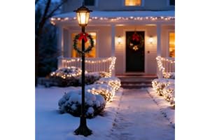 LEOKED 44" Solar Lamp Post Light,Outdoor Waterproof Solar Post Lights with Planter,Garden Lights for Backyard, Pathway, Patio,Lawn, Driveway Decor