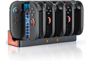 KLIPDASSE Switch 2 Controller Charger Dock- Fast Magnetic Dual-Direction Charge for Joy-con 2 with LED Indicator, Charge up to 6 Controllers - for Nintendo Switch 2 Charger Dock