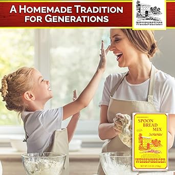 Amazon Com Weisenberger Spoon Bread Mix Authentic Old Fashioned Southern Style Corn Bread Mix Made From Non Gmo Cornmeal Traditional Cast Iron Spoonbread Corn Muffins And Corncake 5 5