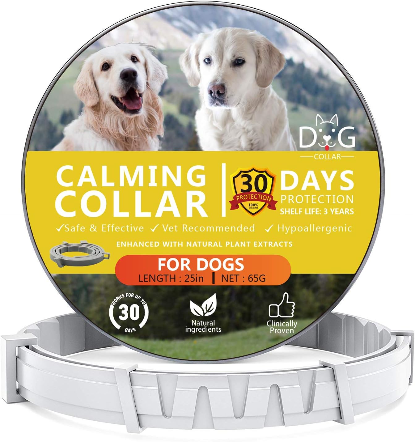 Howan Calming Collar for Dogs Adjustable Reduce Anxiety