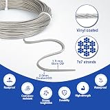 TooTaci 30M Garden Wire 2mm PVC Stainless Steel Cable with M5 Turnbuckles Vine view 7