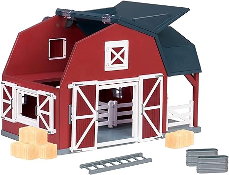 Terra By Battat Wooden Toy Barn Farm Animal Toys Playset With