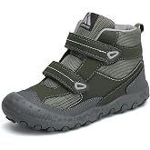 Mishansha Kids Hiking Boots for Boys Girls Water-Resistant Non-Slip | Protective Toe, Adjustable Fit and Flexible Sole for Camping, School, Walking, Trekking, Trail Adventures and Everyday Wear