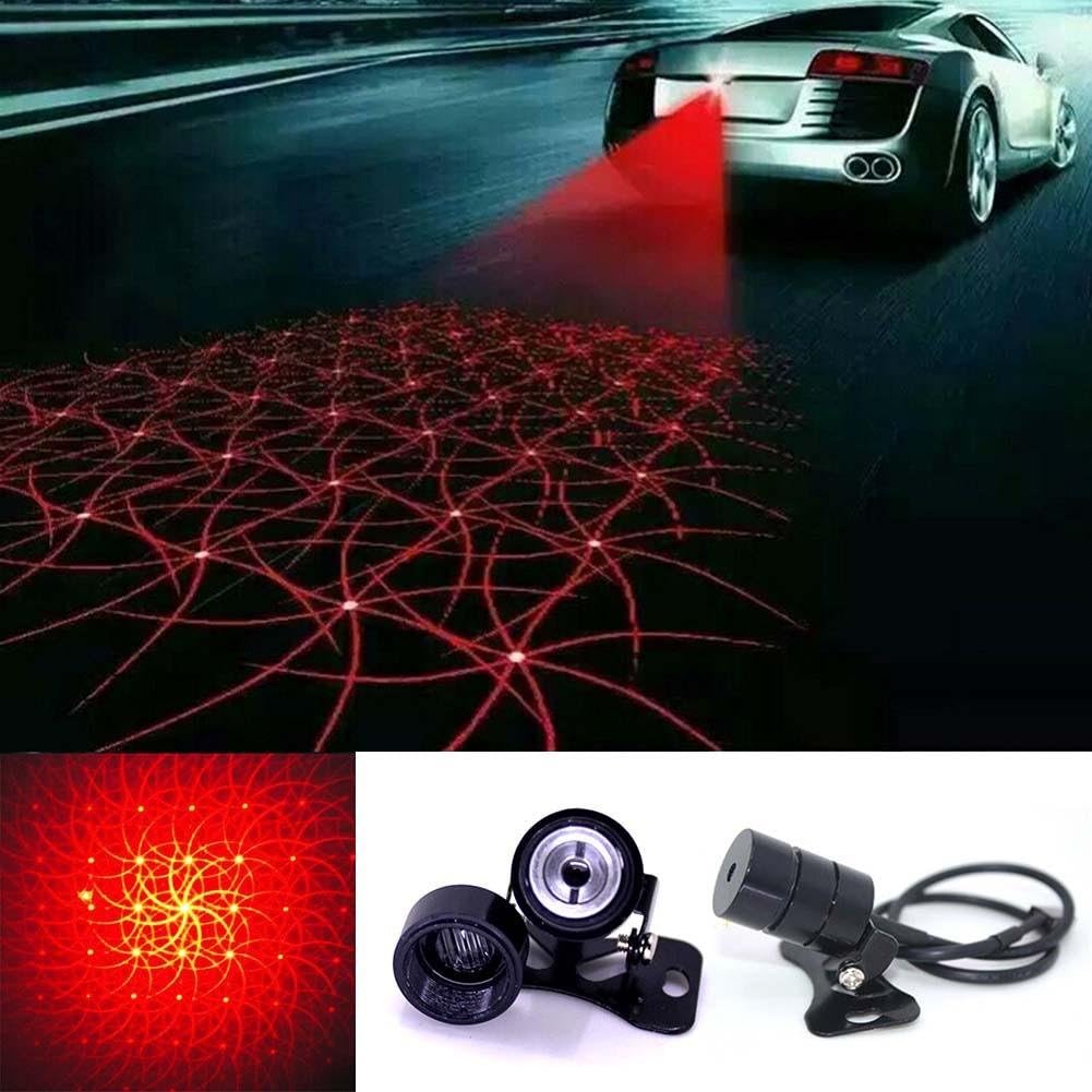 Car Cool Pattern Anti-Collision End Rear Tail Fog Driving Laser Caution Light