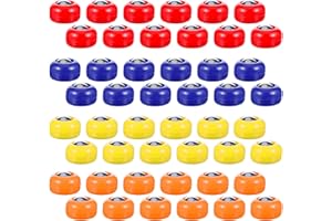 mekueeex 48 Pieces Mini Shuffleboard Replacement Pucks, Shuffle Board Rollers Set Desktop Free Sliding Beads Tabletop Curling Game Accessories Equipment for Indoor Home Leisure Sport