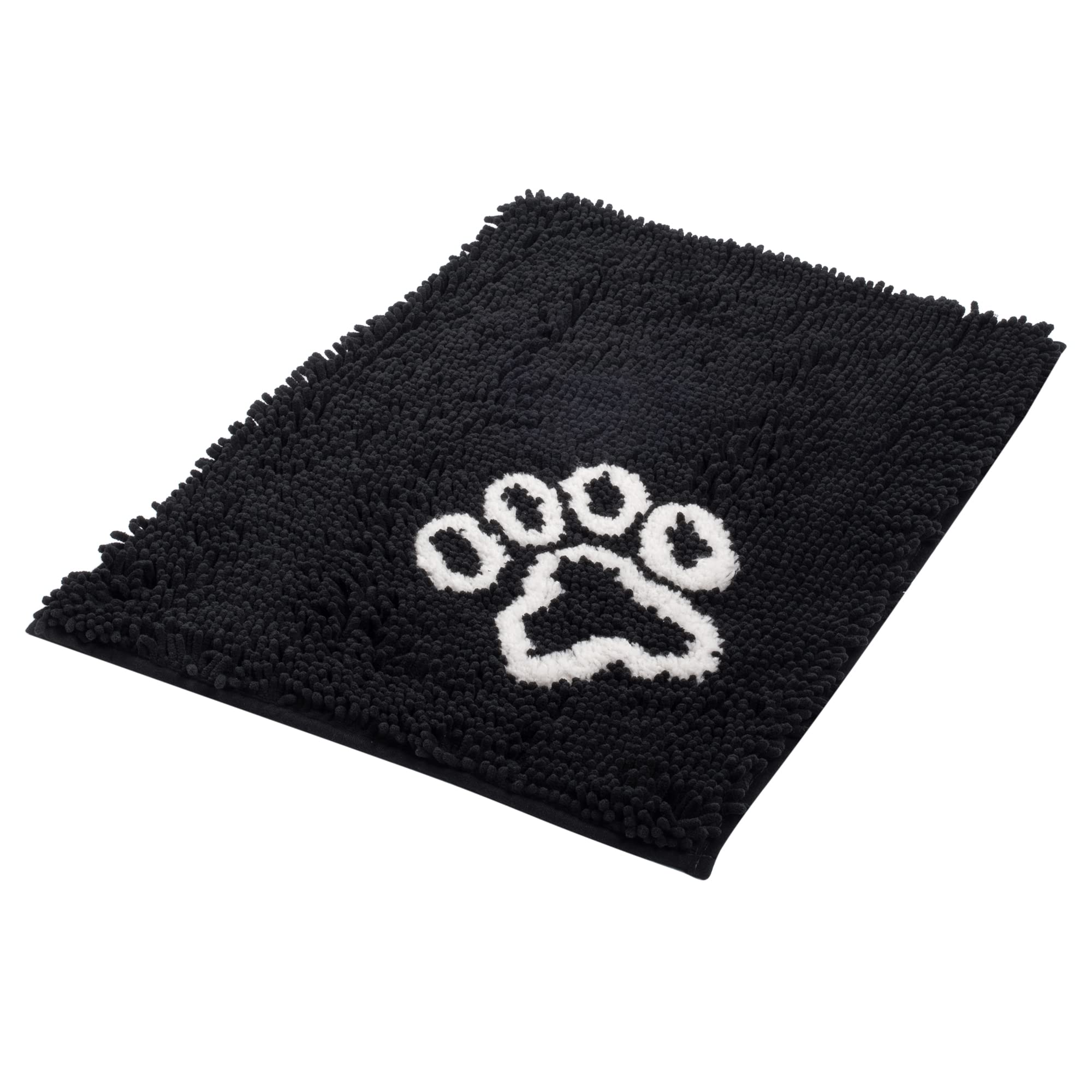 Bunty Indoor Dog Doormat - Low-Profile, Washable, Soft Non Slip Dog Mat for Muddy Paws, Spills, Rain - Cosy Crate Mat, Water/Food Bowl Spill Protector - Medium, 71x51cm, Black